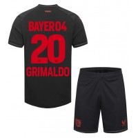 Bayer Leverkusen Alejandro Grimaldo #20 Replika babykläder Hemmaställ Barn 2023-24 Kortärmad (+ korta byxor)